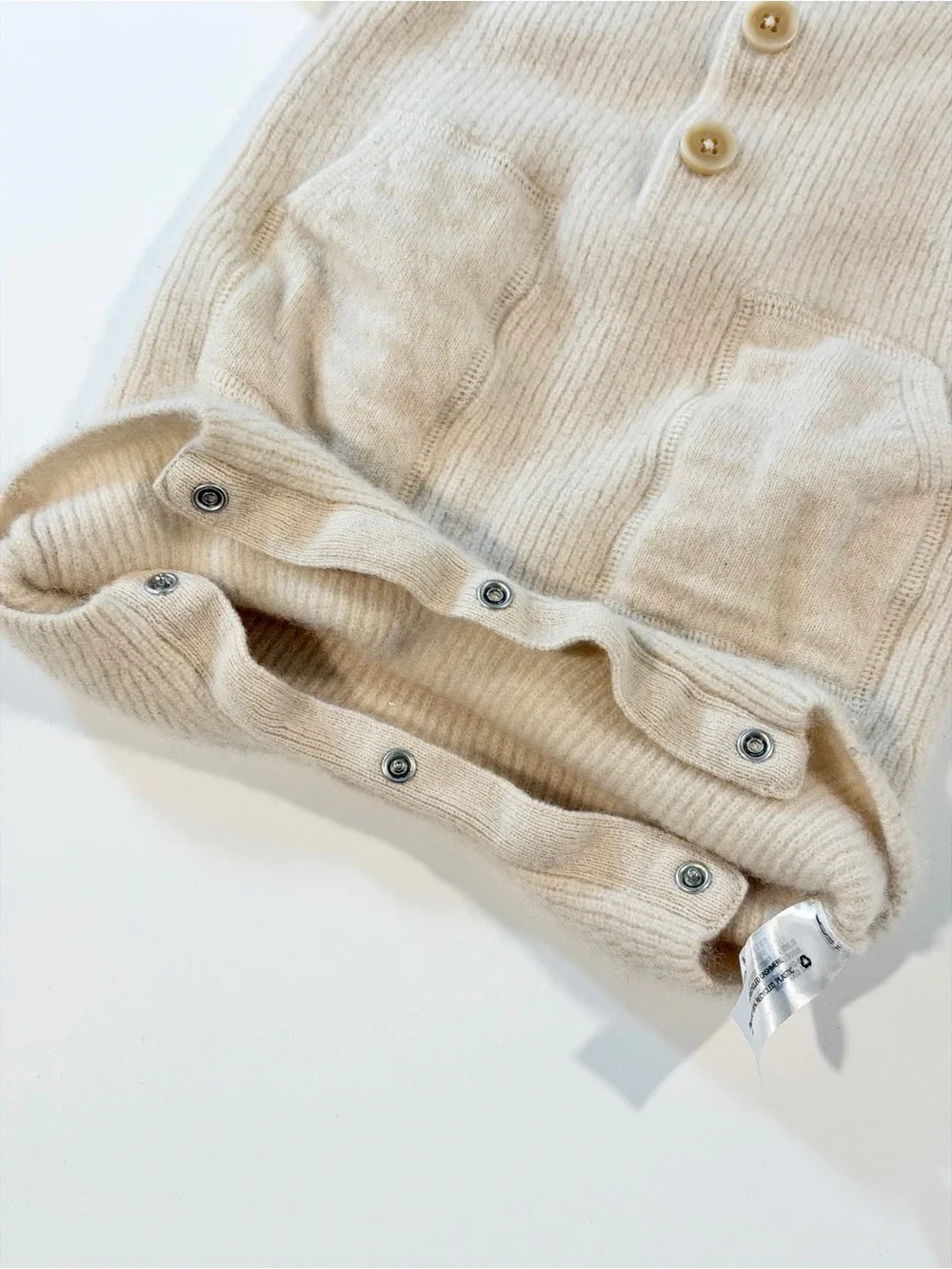 Banana Republic Cashmere Baby One Piece Jumper 0-3 Months Ivory Luxury Heirloom